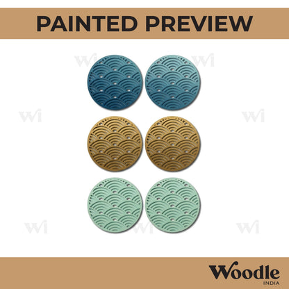 Round Coaster MDF Design 21