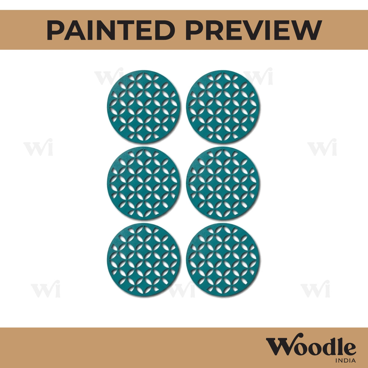 Round Coaster MDF Design 4