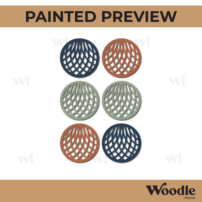 Round Coaster MDF Design 5