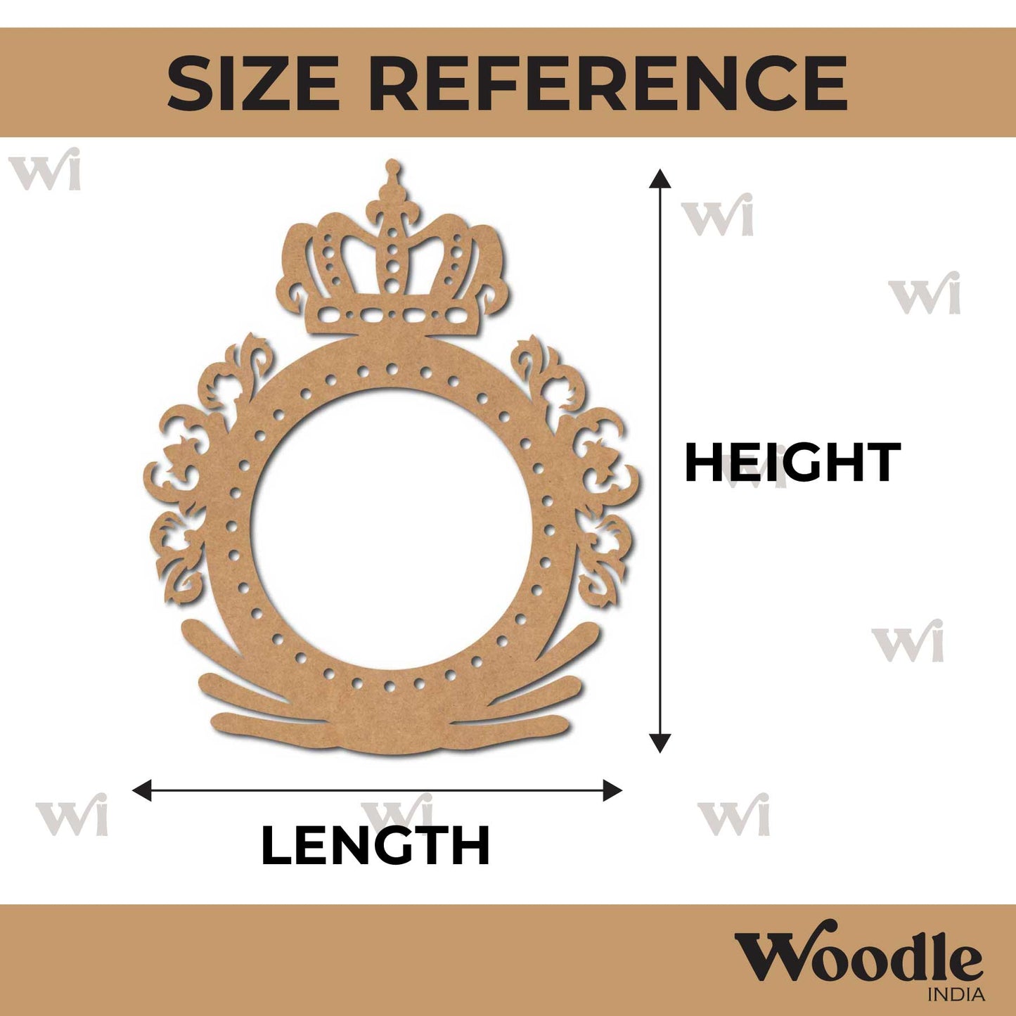 Royal Crown Cutout MDF Design 1