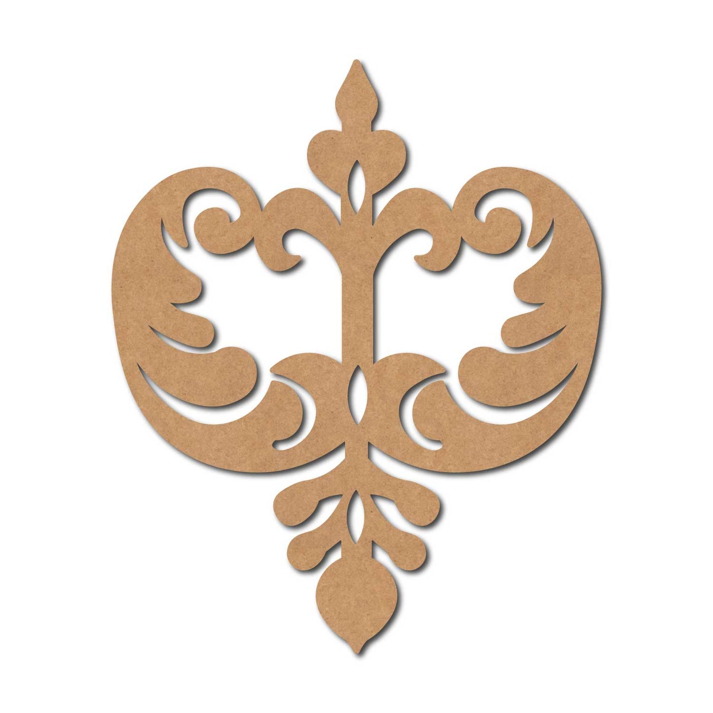 Royal Floral Damask Pattern Cutout MDF Design 1