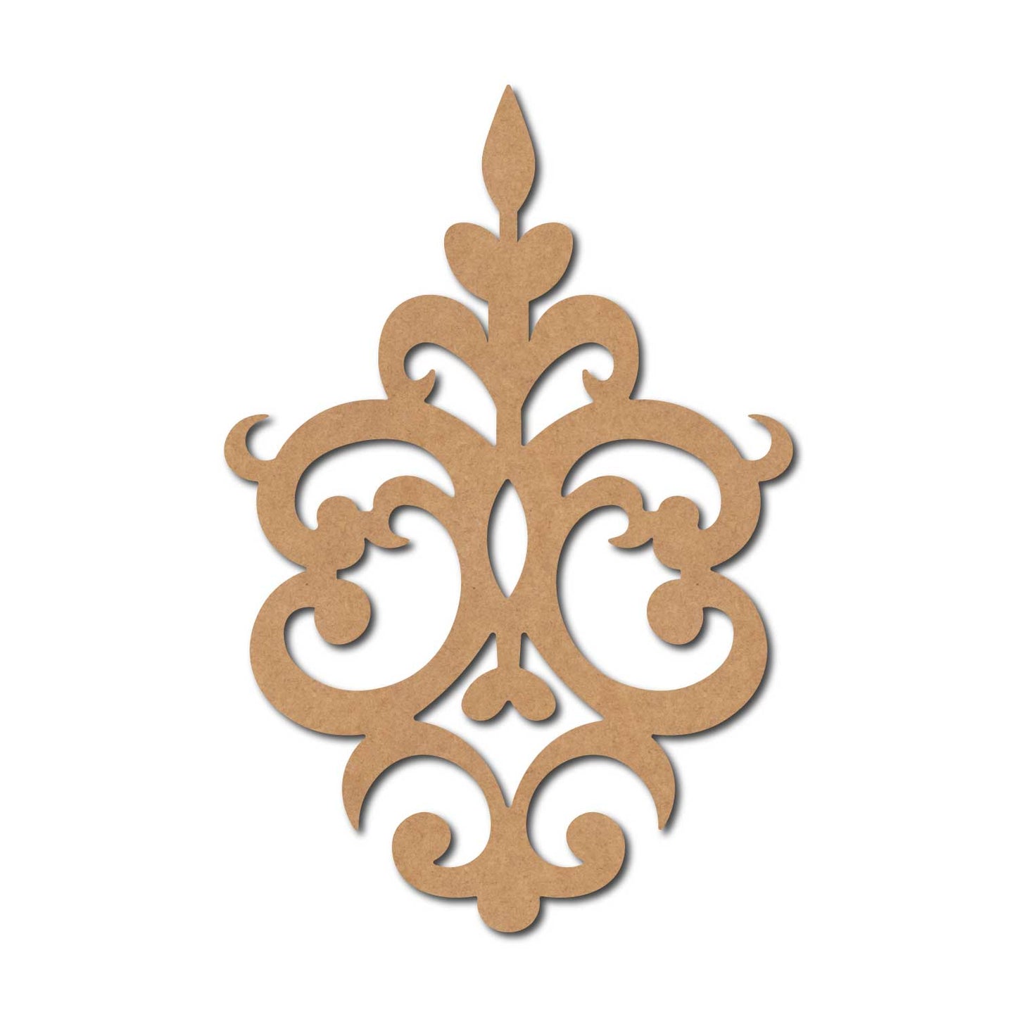 Royal Floral Damask Pattern Cutout MDF Design 2