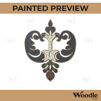 Royal Floral Damask Pattern Cutout MDF Design 1