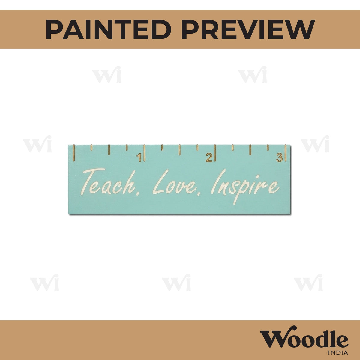 Ruler With Pre Marked Text MDF Design 1
