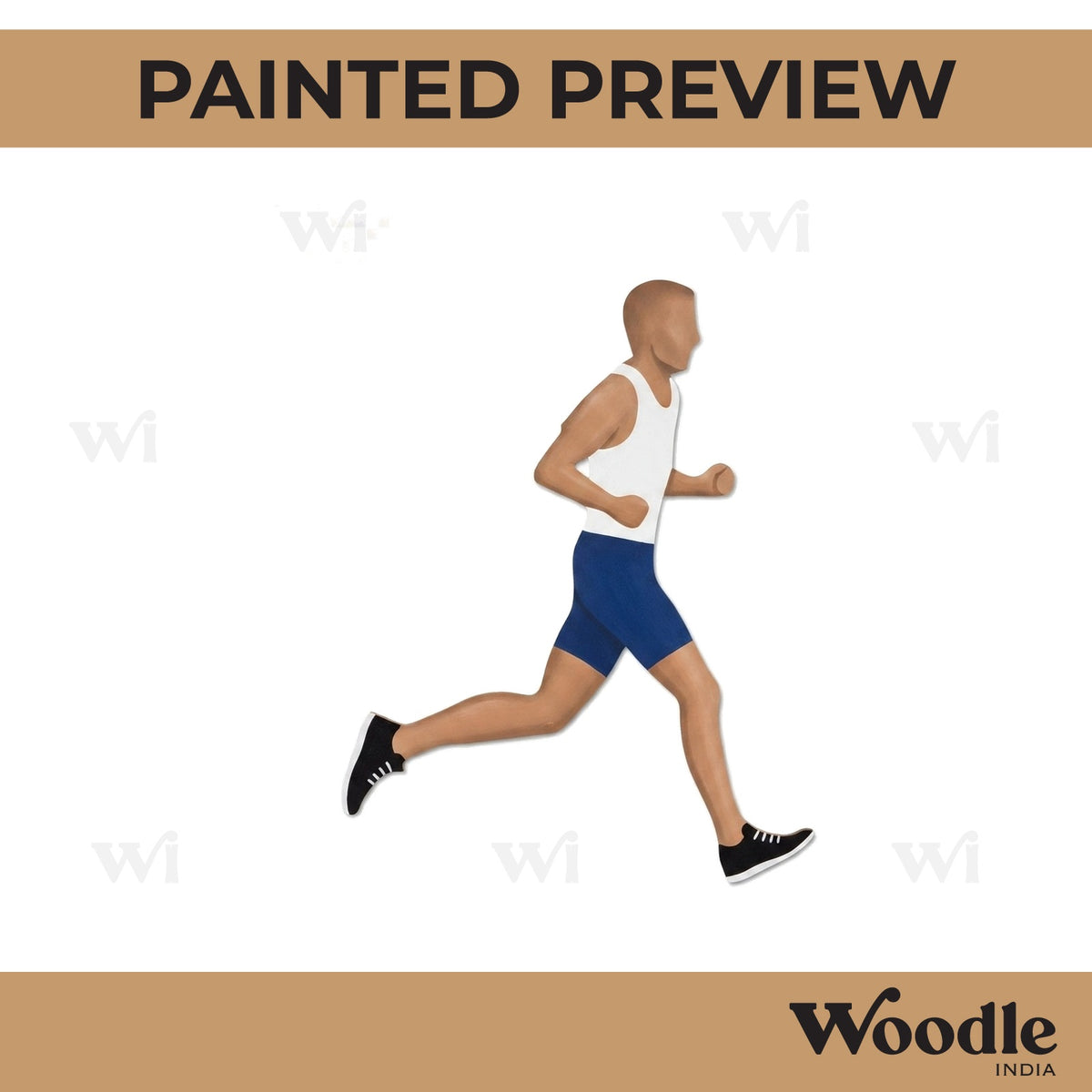 Running Man Cutout MDF Design 1