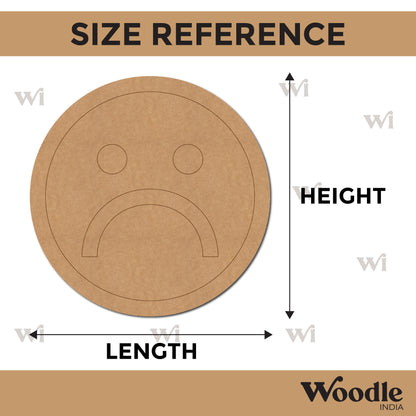 Sad Face Emoji Pre Marked MDF Design 1