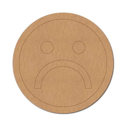 Sad Face Emoji Pre Marked MDF Design 1