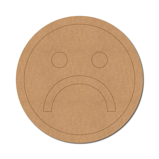 Sad Face Emoji Pre Marked MDF Design 1