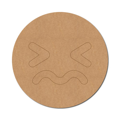 Sad Face Emoji Pre Marked MDF Design 2