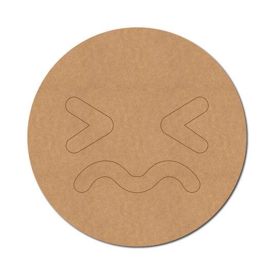 Sad Face Emoji Pre Marked MDF Design 2