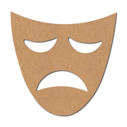 Sad Face Mask Cutout MDF Design 1