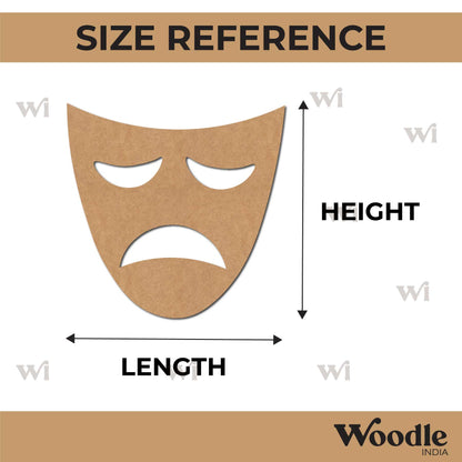 Sad Face Mask Cutout MDF Design 1