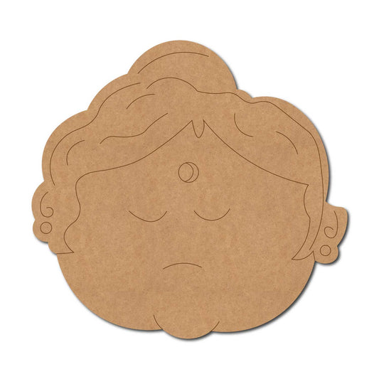 Sad Indian Woman Face Pre Marked MDF Design 1