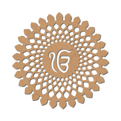 Sahasrara Chakra Ik Onkar Cutout MDF Design 1