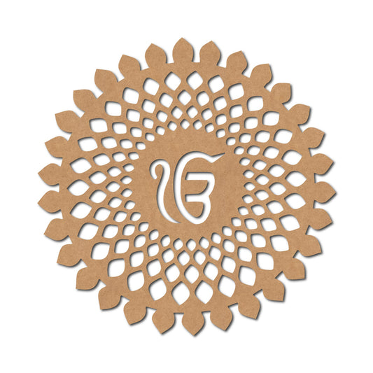 Sahasrara Chakra Ik Onkar Cutout MDF Design 1