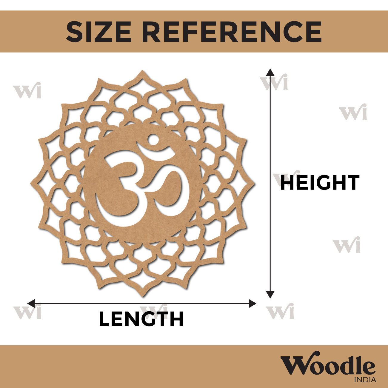 Sahasrara Chakra Om Cutout MDF Design 1