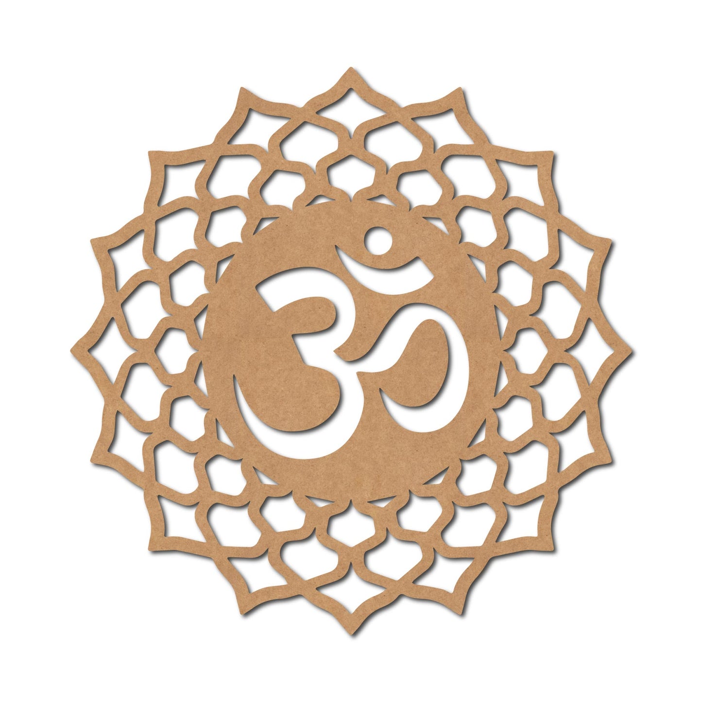 Sahasrara Chakra Om Cutout MDF Design 1