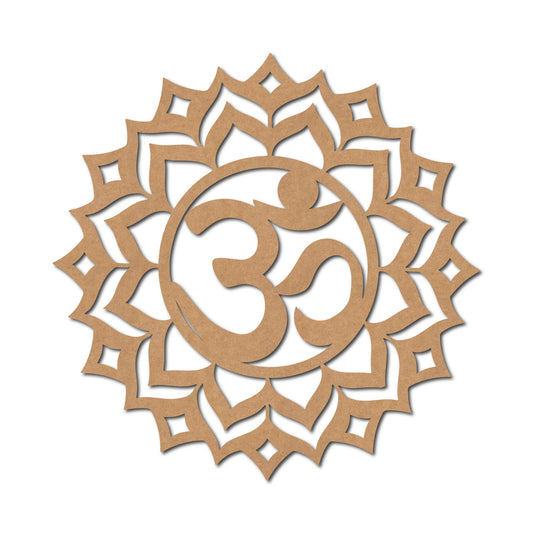 Sahasrara Chakra Om Cutout MDF Design 2