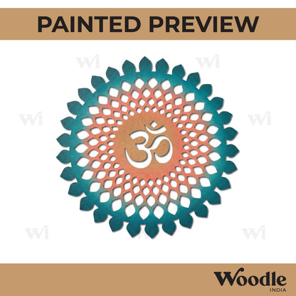 Sahasrara Chakra Om Cutout MDF Design 3