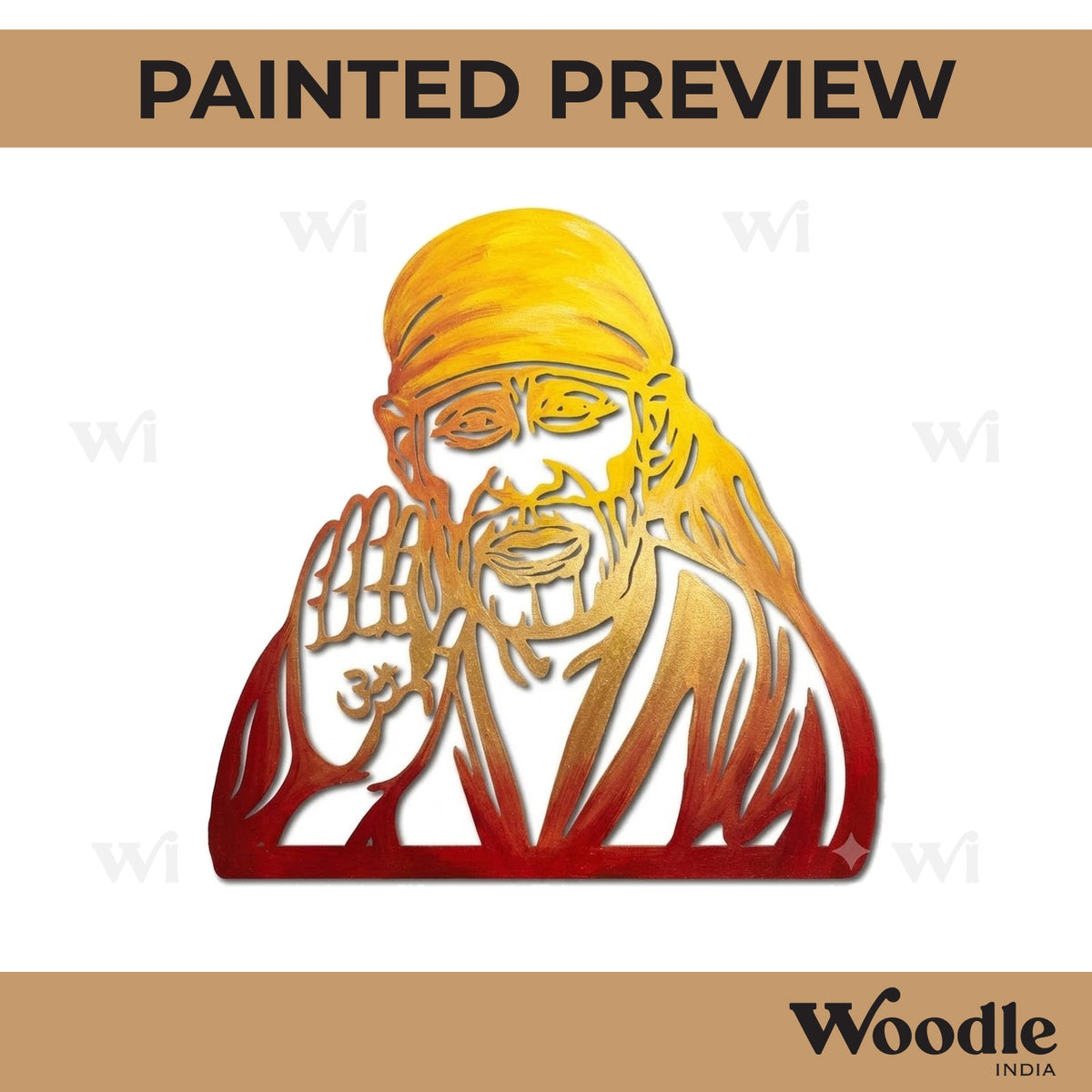 Sai Baba Shirdi Cutout MDF Design 1
