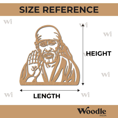 Sai Baba Shirdi Cutout MDF Design 1