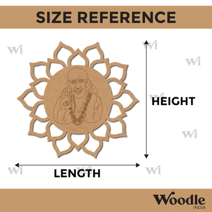 Sai Baba Shirdi Pre Marked Base MDF Design 1