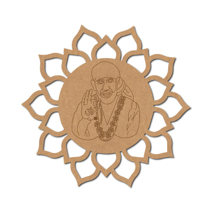 Sai Baba Shirdi Pre Marked Base MDF Design 1