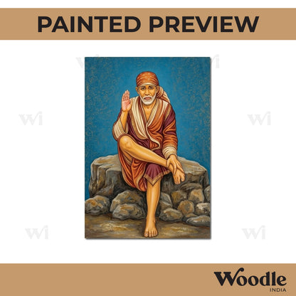 Sai Baba Shirdi Pre Marked Base MDF Design 3