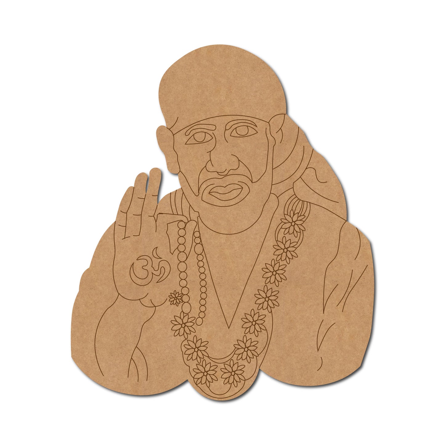 Sai Baba Shirdi Pre Marked MDF Design 1