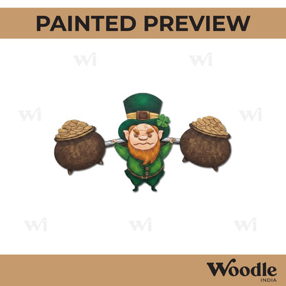 Saint Patrick Holding Money Pots Pre Marked MDF Design 1