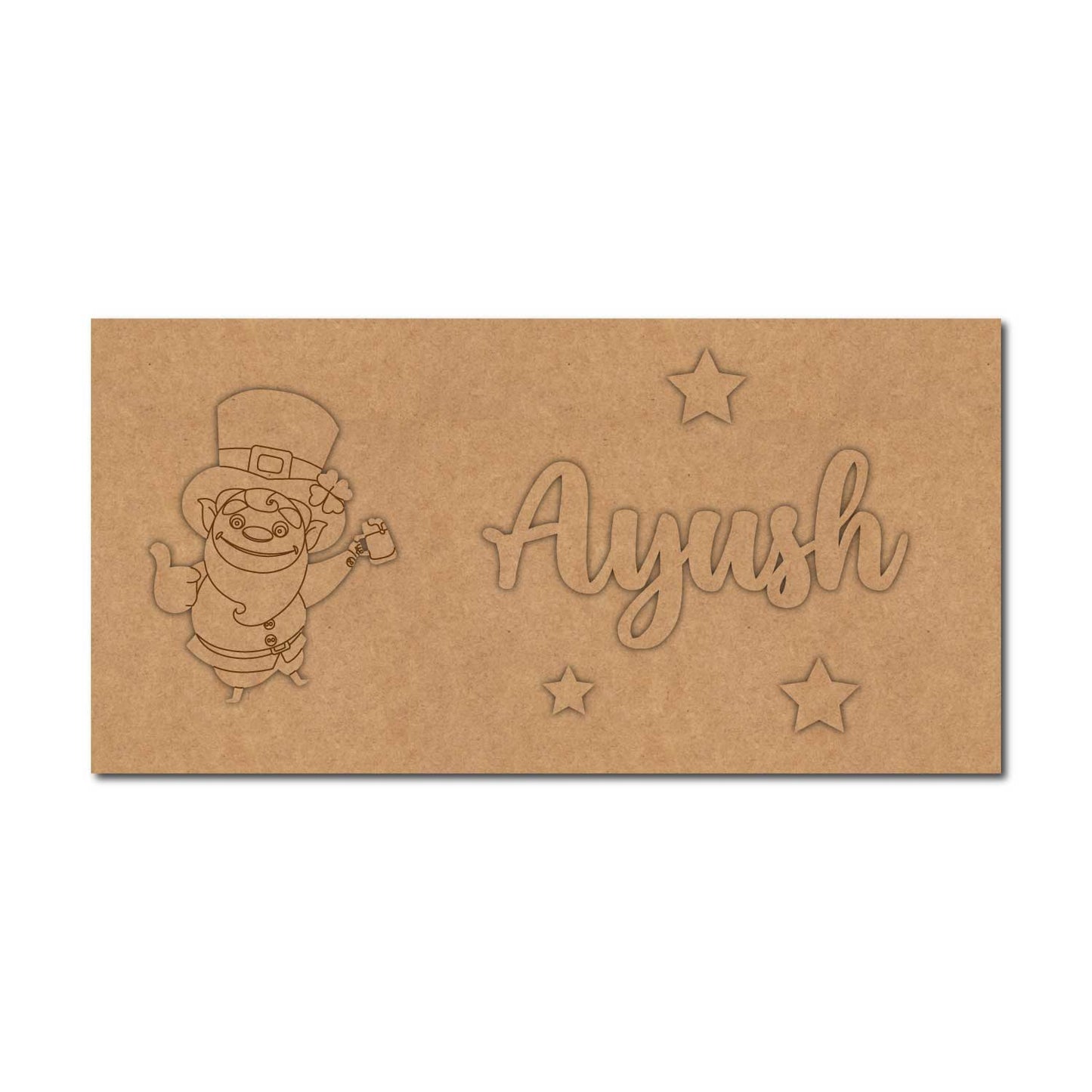 Saint Patrick Kids Nameplate MDF Design 1