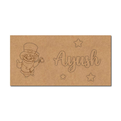 Saint Patrick Kids Nameplate MDF Design 1