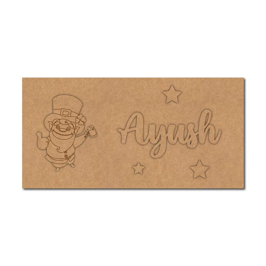 Saint Patrick Kids Nameplate MDF Design 1