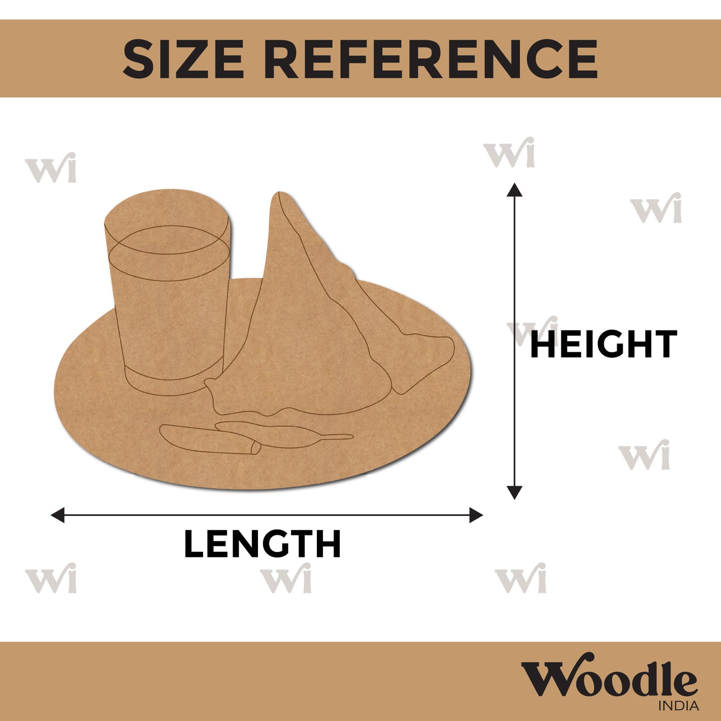 Samosa Chai Base Pre Marked MDF Design 1