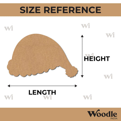 Santa Claus Christmas Cap Cutout MDF Design 1