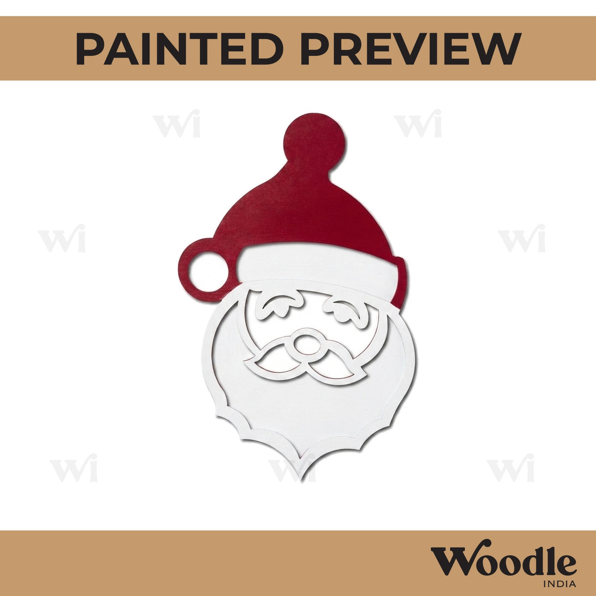 Santa Claus Christmas Cutout MDF Design 1