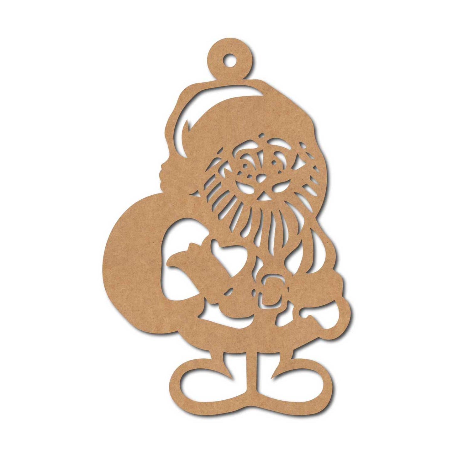Santa Claus Christmas Ornament Cutout MDF Design 1