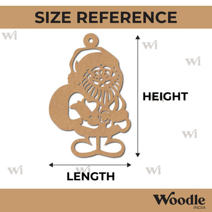 Santa Claus Christmas Ornament Cutout MDF Design 1