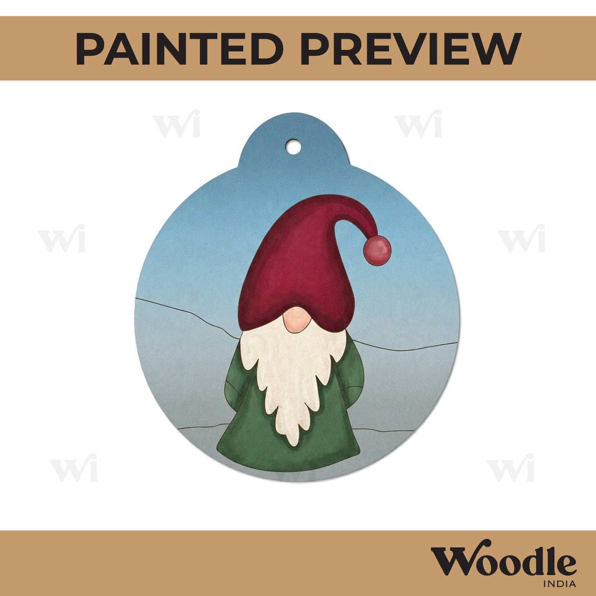 Santa Claus Christmas Pre Marked Base MDF Design 1