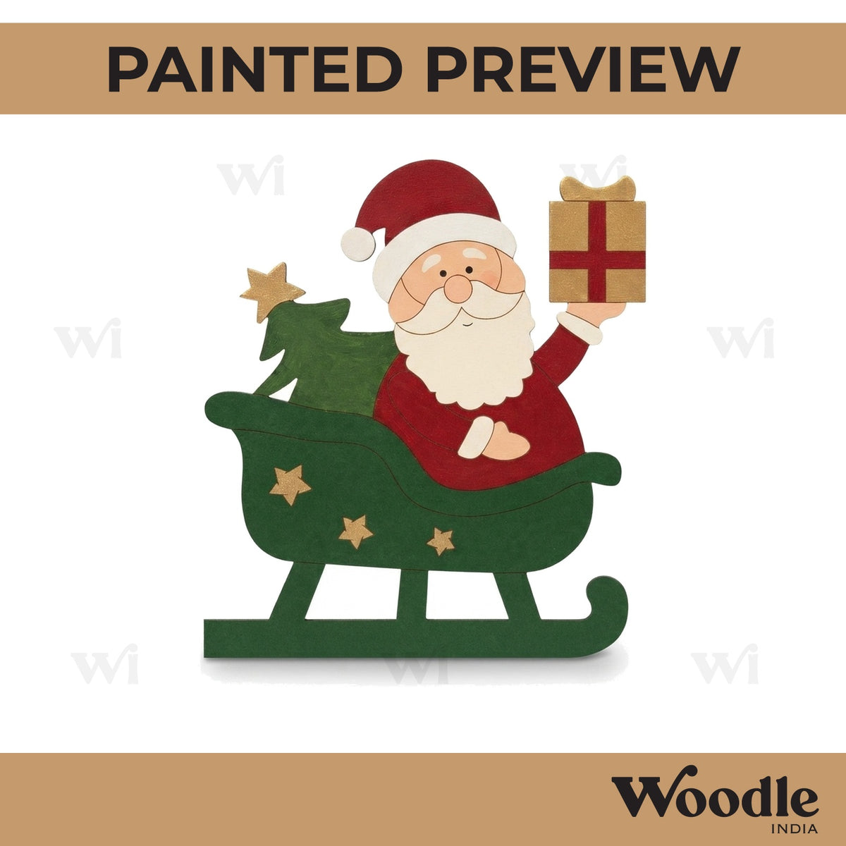 Santa Claus Christmas Pre Marked MDF Design 11
