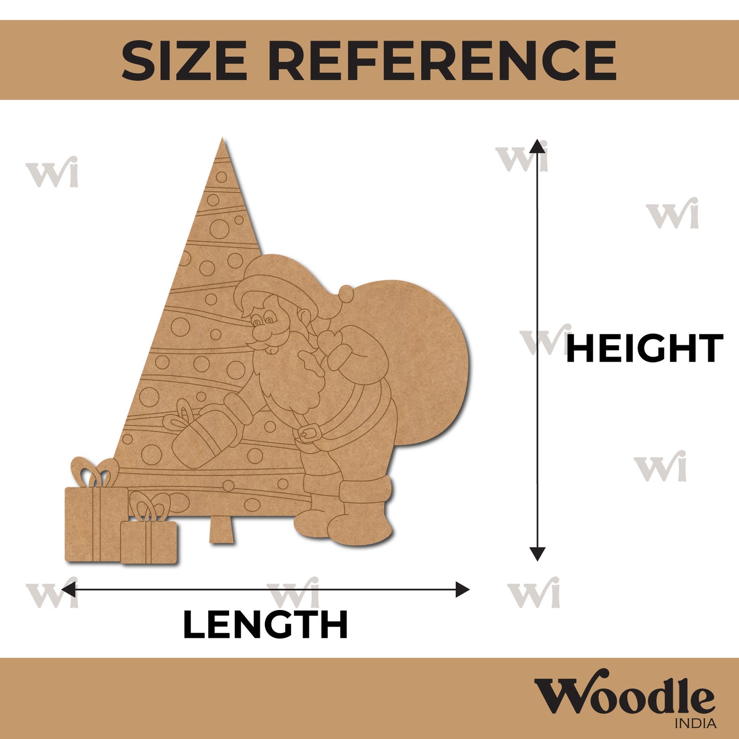 Santa Claus Christmas Pre Marked MDF Design 15