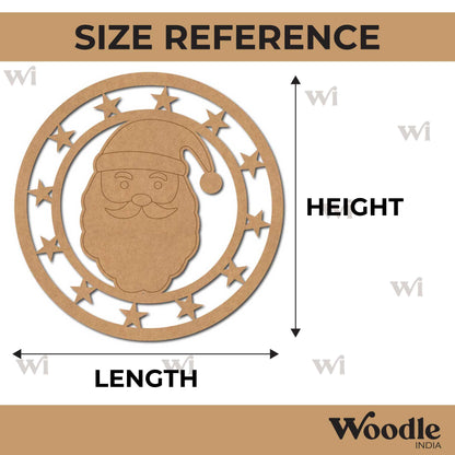 Santa Claus Christmas Pre Marked Round MDF Design 1