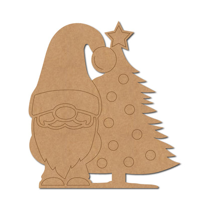 Santa Claus Tree Christmas Pre Marked MDF Design 1