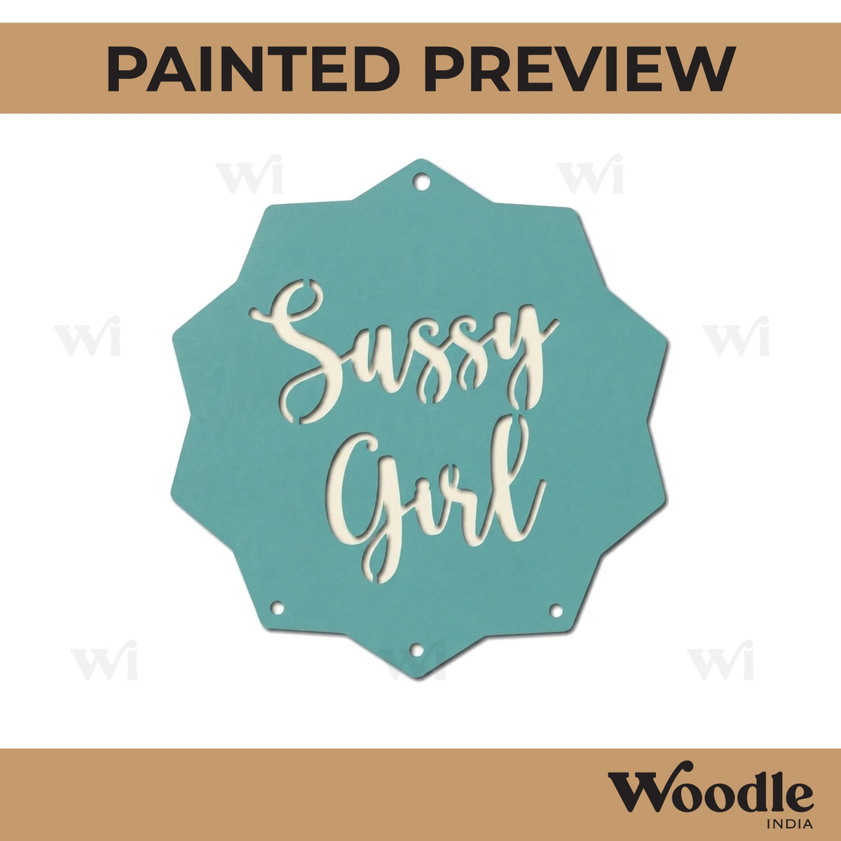 Sassy Girl Hanging Cutout MDF Design 1