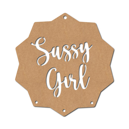Sassy Girl Hanging Cutout MDF Design 1