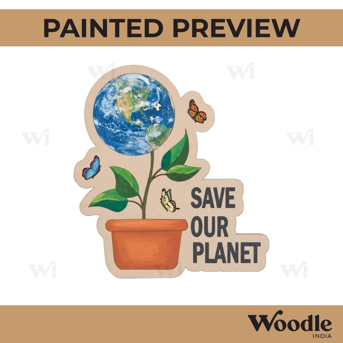 Save Our Planet Pre Marked Base MDF Design 1