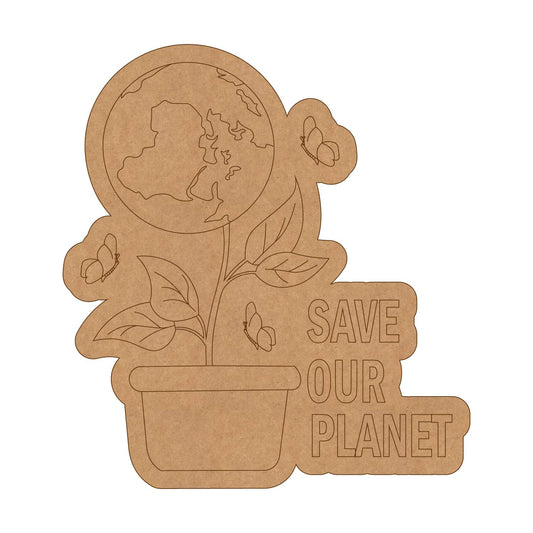 Save Our Planet Pre Marked Base MDF Design 1