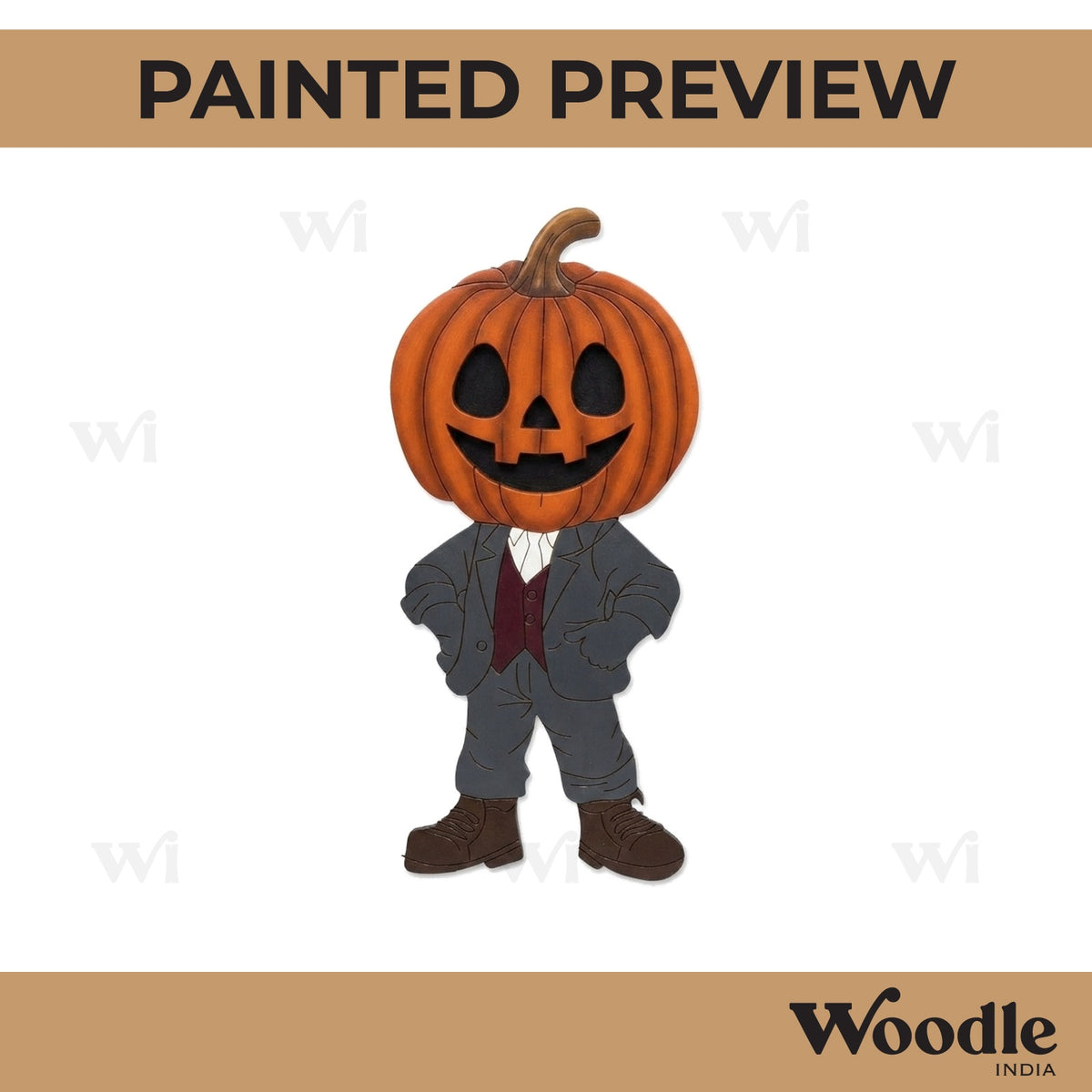 Scarecrow Halloween Cartoon Pre Marked MDF Design 1