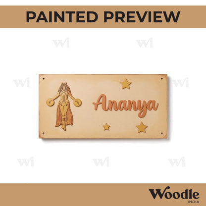 Scarlet Witch Kids Nameplate MDF Design 1