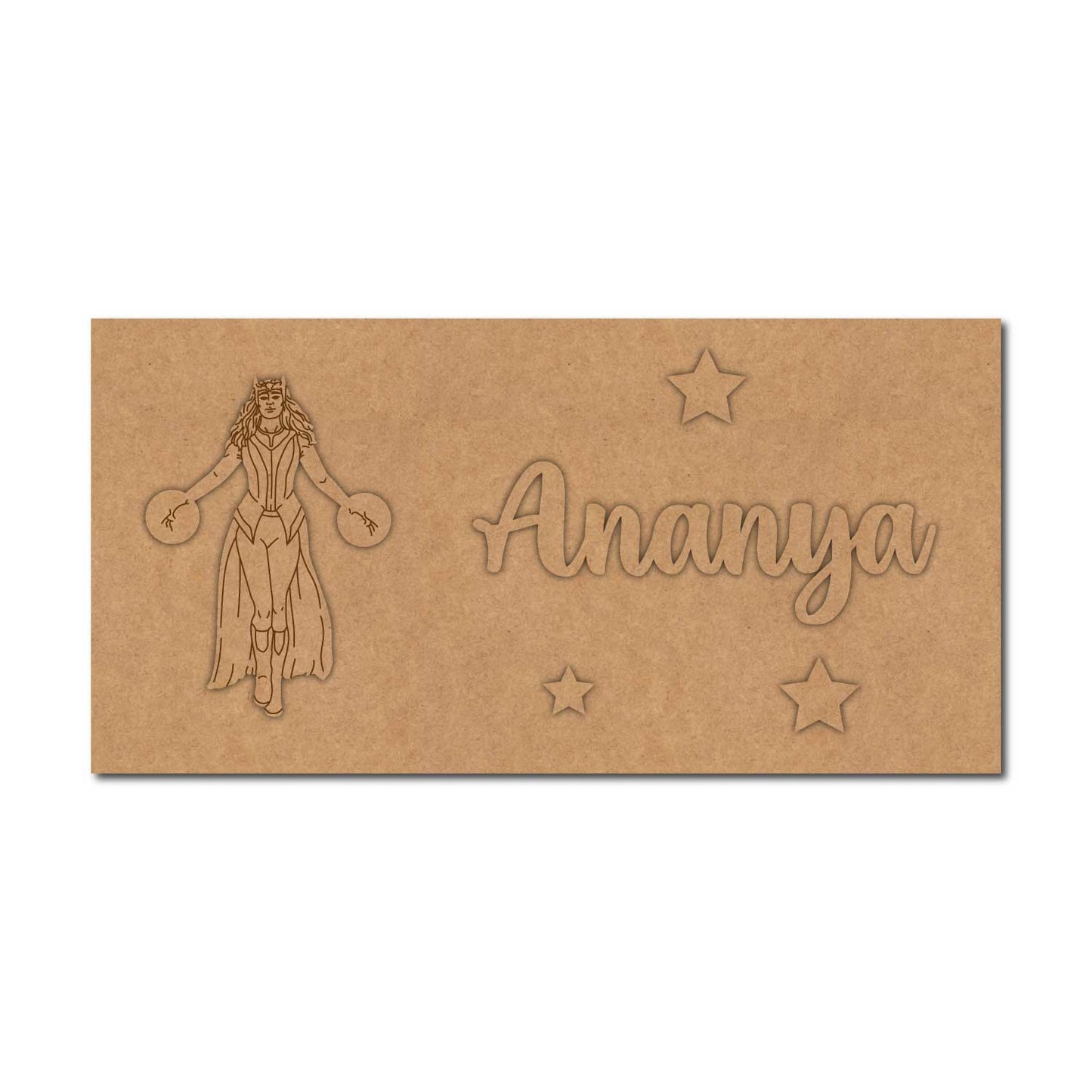 Scarlet Witch Kids Nameplate MDF Design 1